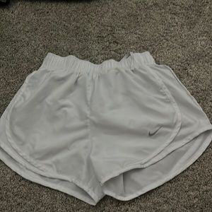 white nike shorts